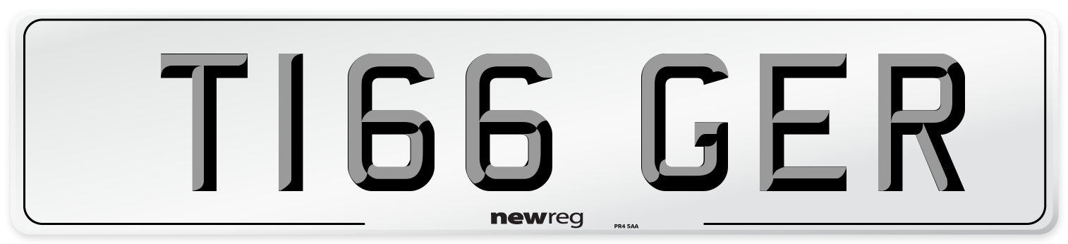 T166 GER Number Plate from New Reg